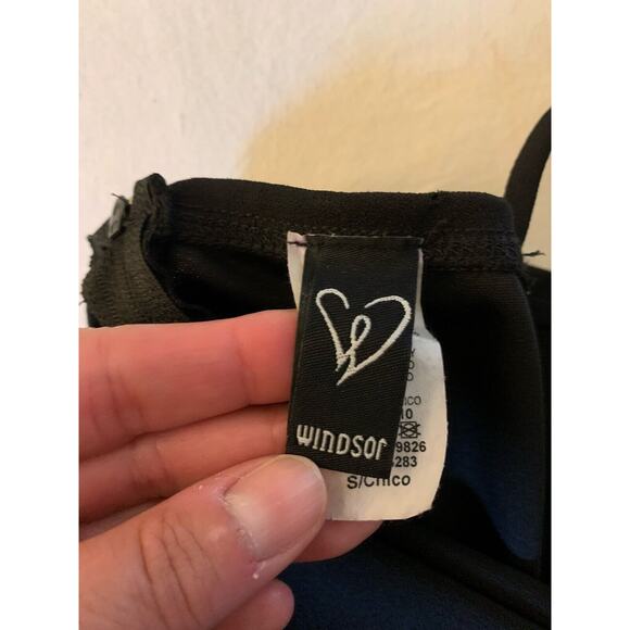 Windsor Dress Womens Size Small Black Open Front Sleeveless Bodycon Above Knee - Picture 5 of 6